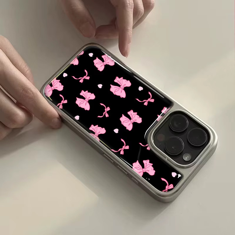 DecoPhone Handyhülle mit Prinzessin Schleife und Hydrogel-Rückplatte in Silber für iPhone 17 16 15 14 Pro Max - Bild 2