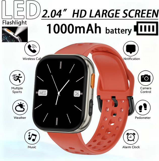 paazomu Smartwatch, Schwarz, Silikon, Unisex - Bild 1