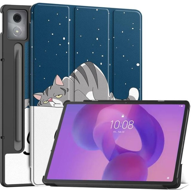Lenovo IdeaTab Pro 12.7 Smart Case Magnetische Faltbare Tablet-Hülle aus PU-Leder in Blau für TB375FC/TB373FU - Bild 1