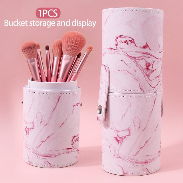 KOSSHOW Make-up-Pinsel-Aufbewahrungseimer, weiß und rosa, Unisex - Bild 1