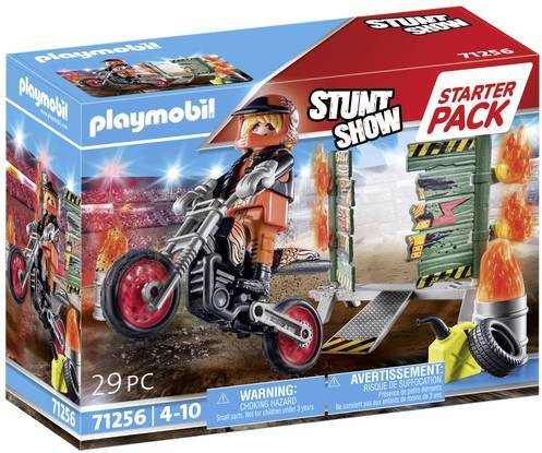 Playmobil Stuntshow Starter Pack mit Motorrad und Feuerwand 71256 - Bild 1