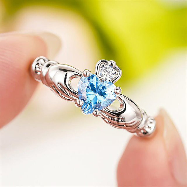 Huitan Ring, kronenförmig, Zirkonia, Silber, Damen - Bild 1