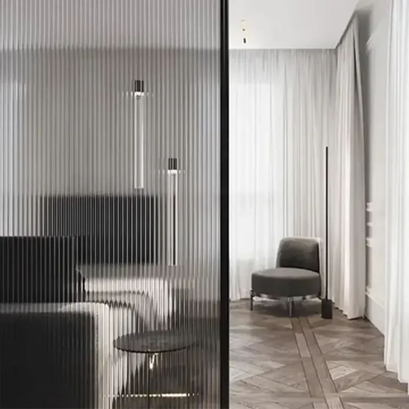 WXSHSH 3D Glasfolie Art Deco Design, transparent und undurchsichtig, elektrostatisch haftend, geometrisches Muster für Badezimmerfenster - Bild 4