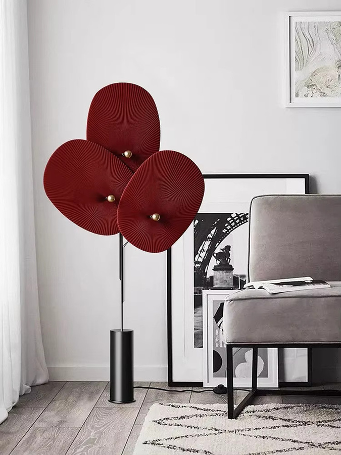 VIGOUS Stehlampe im nordischen Minimalismus mit fächerförmigem Design für Wohnzimmer und Schlafzimmer in Warmlicht - Bild 6