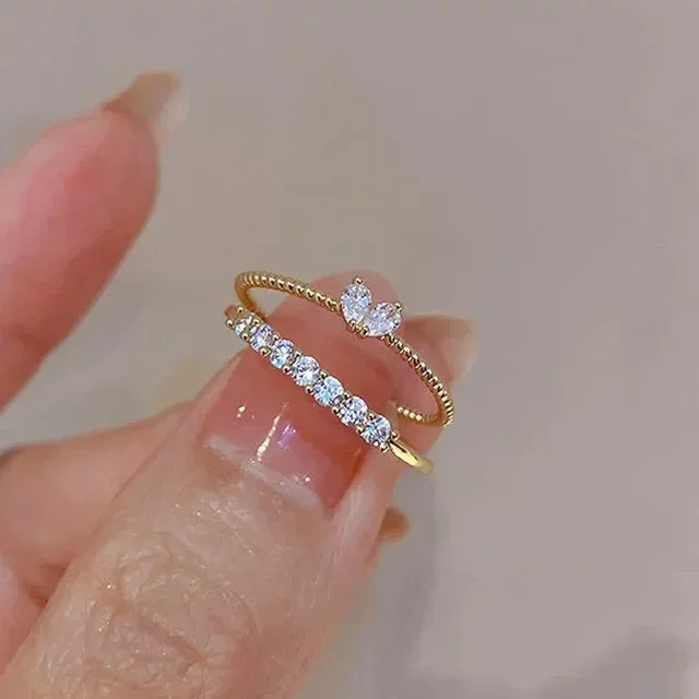 LATS Ring, Zirkonia, Gold, Damen, Verlobung, Hochzeit - Bild 1