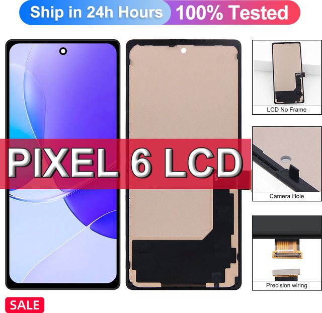 TFT Pixel6 Display für Google Pixel 6 GB7N6 LCD-Touchscreen-Ersatz in Schwarz - Bild 1