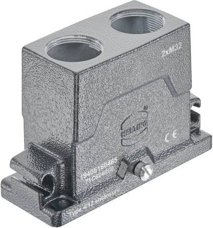 HARTING Tüllengehäuse 19 40 516 0485 19405160485 aus Aluminium in Grau - Bild 1