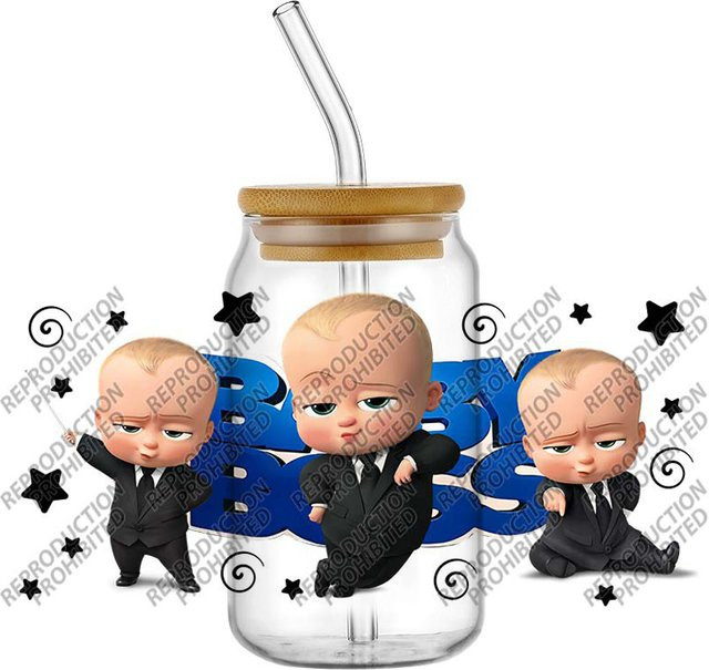 Funko Baby Boss UV DTF 3D Transfer Aufkleber für Glas und Becher, Mehrfarbig - Bild 1