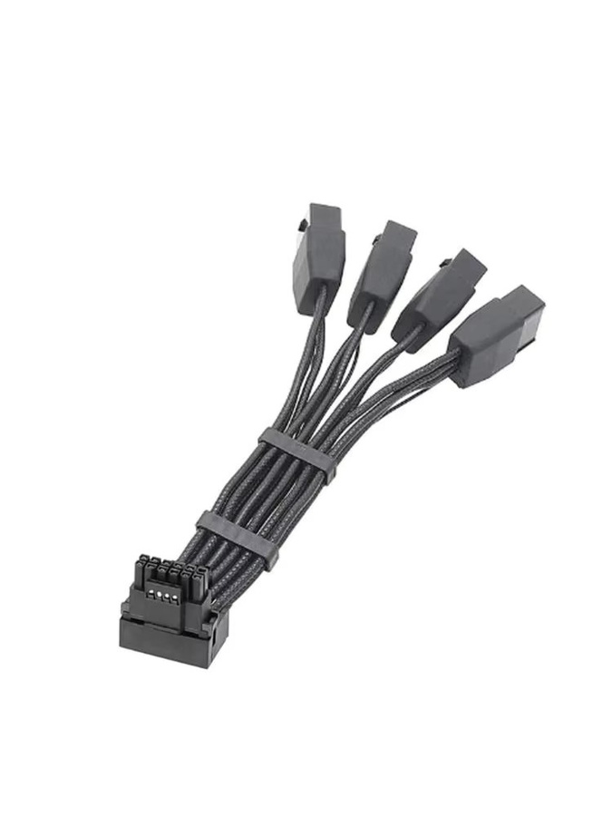 T.F.SKYWINDINTL 12VHPWR Adapterkabel mit 90 Grad Winkel für PCIe 5.0, 16AWG, Schwarz, kompatibel mit RTX 4090 und RTX 4080 - Bild 4