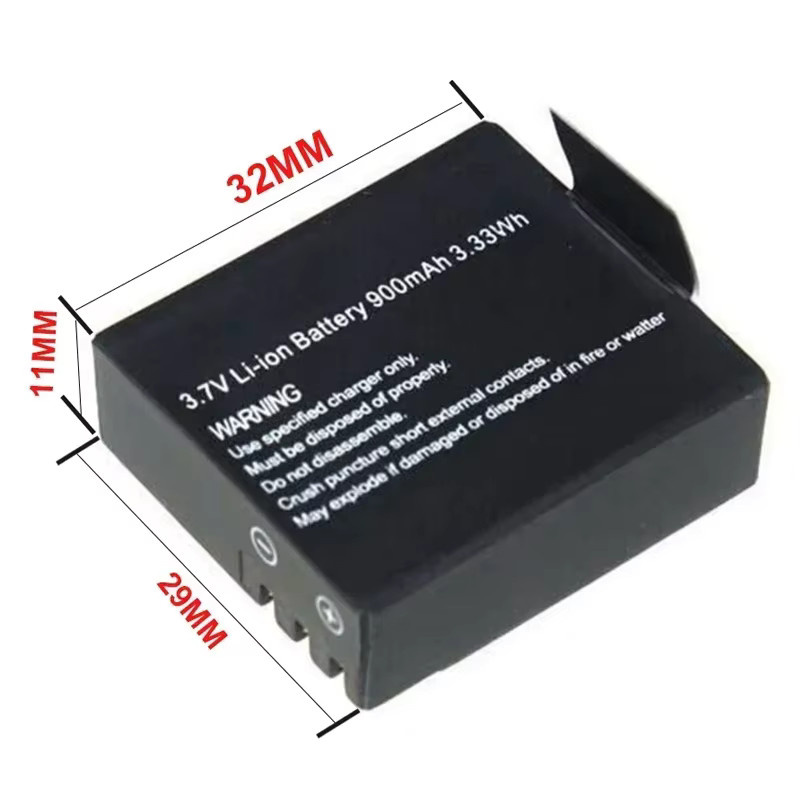 SJCAM wiederaufladbarer Li-Ionen-Akku 3,7 V 900 mAh in Schwarz für SJ4000 SJ5000 SJ6000 SJ7000 WiFi Sport Action Kameras - Bild 3