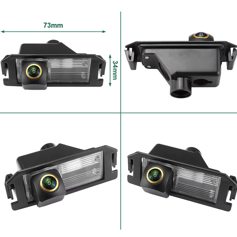 Youneefa AHD 1080P Rückfahrkamera mit 170-Grad-Weitwinkel und Trajektorien-Linienanzeige in Schwarz für Kia Picanto, Morning, Rio, Pride UB, Soul und Ceed - Bild 2