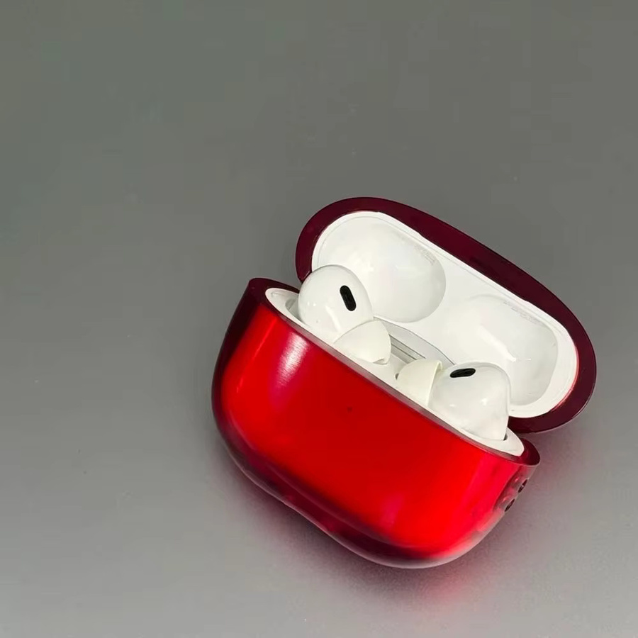 Apple AirPods 3, 4 und AirPods Pro 1, 2 Schutzhülle mit TPU-Beschichtung und 3D Anti-Rutsch-Design in Rot - Bild 4
