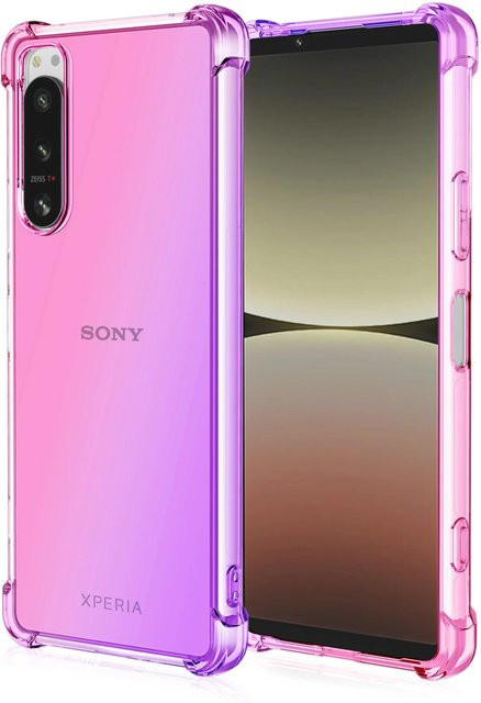 Stoßfeste TPU-Schutzhülle mit Farbverlauf für Sony Xperia 1 IV, 10 III, 10 II, 10 V in Transparent-Purple - Bild 1