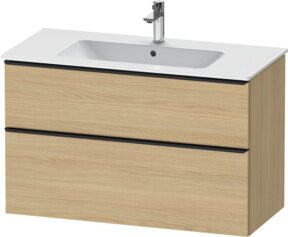 Duravit Waschtischunterschrank D-Neo in Weiß/Beige mit 1 Schublade und 1 Auszug, B/T/H: 101 x 46,2 x 62,5 cm - Bild 1