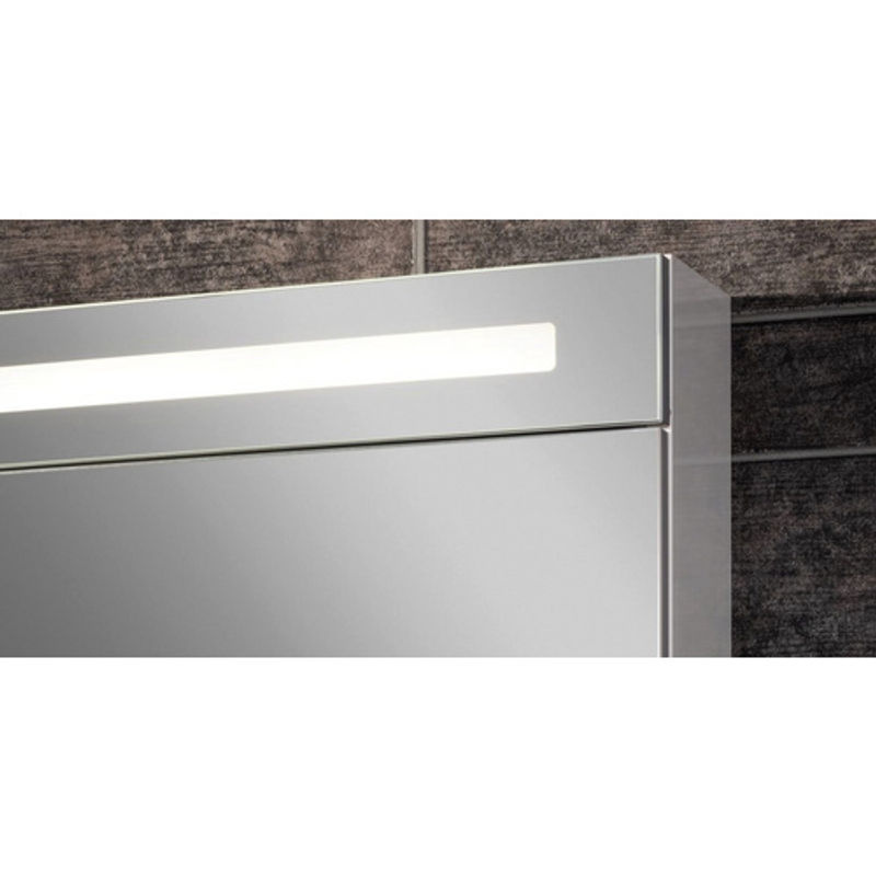 Fackelmann Spiegelschrank B.clever in Weiß Matt mit LED-Beleuchtung, Softclose-Türen und Rasierersteckdose, B/H/T: 120 x 71 x 15,8 cm - Bild 3