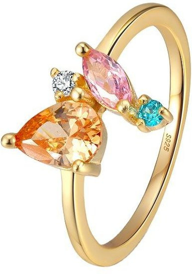Ring 925 Silber, Gold, Diamant, Zirkonia, Damen - Bild 1