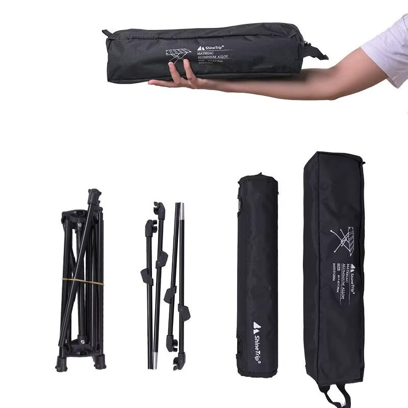Shine Trip Tragbarer Outdoor Klapptisch aus Aluminiumlegierung und Stoff in Grün - Bild 2