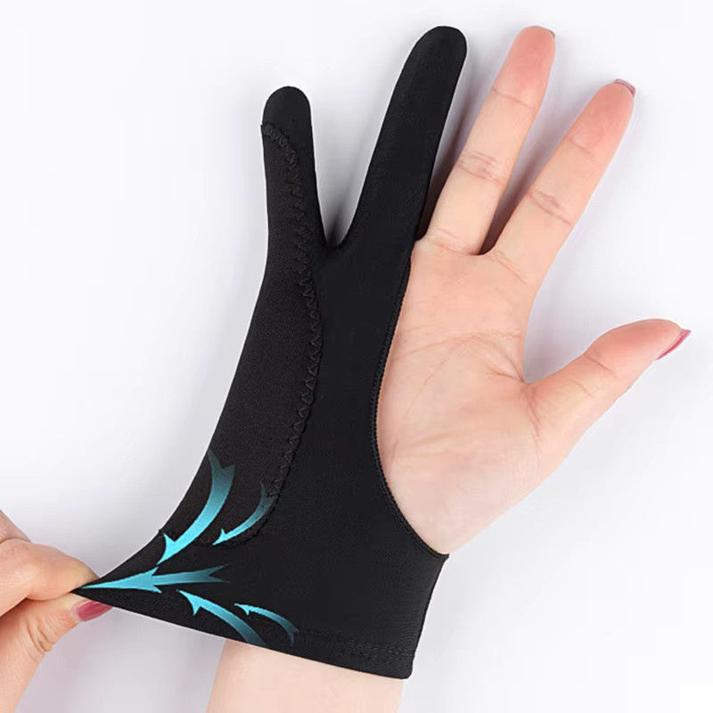 Anti-Touch Zwei-Finger Malhandschuh für Tablet und Digital Board in Schwarz - Bild 5