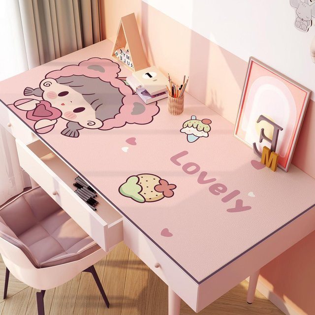 Rutschfestes Tischset von Yiran Furniture mit süßem Mädchenherz Cartoon-Design für Kinder in Pink, B/T/H: 120 x 40 cm - Bild 1