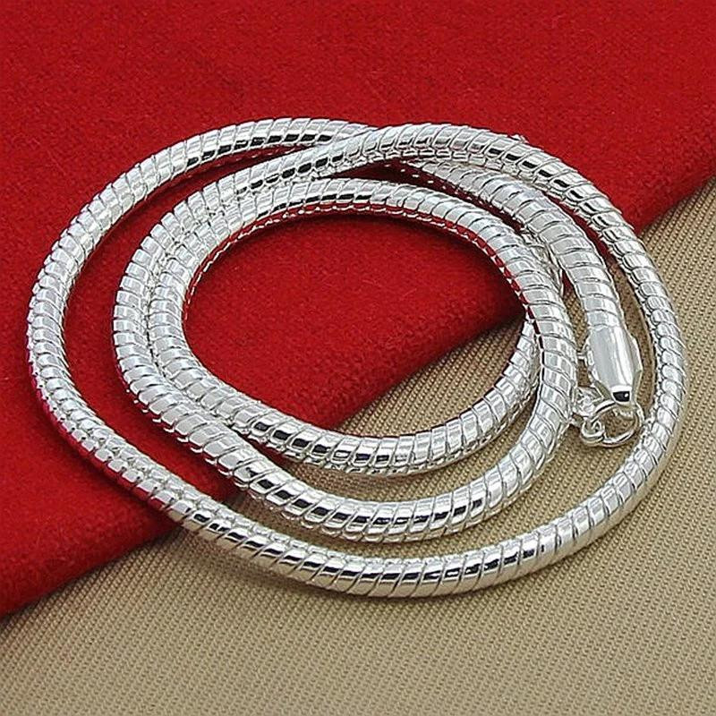 URGOOD Schlangenkette 925 Sterling Silber, 3 mm, 45 cm, Damen - Bild 4