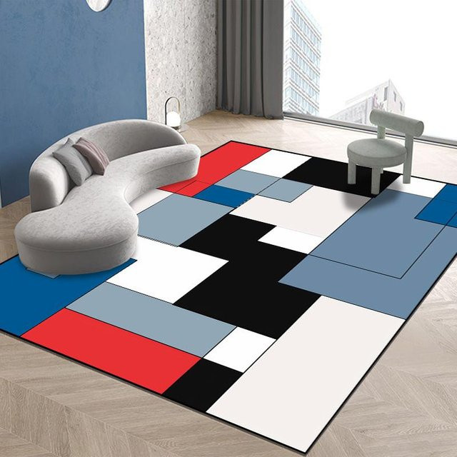 Wucifang Jewelry Moderner geometrischer Druckteppich in Mehrfarbig, B/B/H: 60 x 90 cm - Bild 1