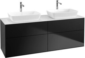V&B Waschtischunterschrank Finion in Weiß und Schwarz mit Lackierung, B/T/H: 160 x 60 x 50,1 cm - Bild 1