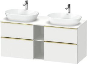 Duravit Waschtischunterschrank D-Neo in Weiß glänzend, Breite: 140 cm, Tiefe: 55 cm - Bild 1