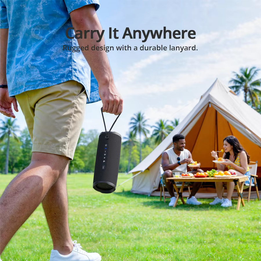 Tronsmart Mirtune C3 Plus Bluetooth-Lautsprecher 50W mit Auracast Synchronisierung, IPX7 Wasserdicht, Schwarz oder Blau - Bild 7