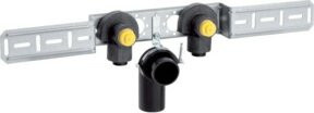 Geberit Anschlusswinkel PushFit 20 mm x Rp 1/2 Zoll, 90 Grad, Messing, Silber - Bild 1
