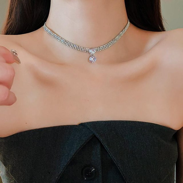 YIRAN Halskette Kristall-Choker, brown, Damen - Bild 1