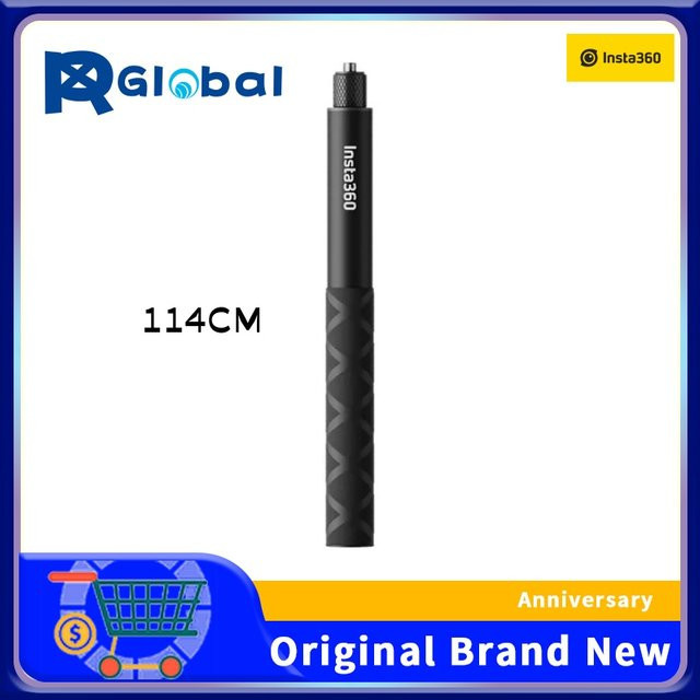 Insta360 Unsichtbarer Selfie-Stick in Schwarz für X4, X3, ONE RS, GO 3S, ONE X2 und ONE R Action-Kameras, Länge: 114 cm - Bild 1
