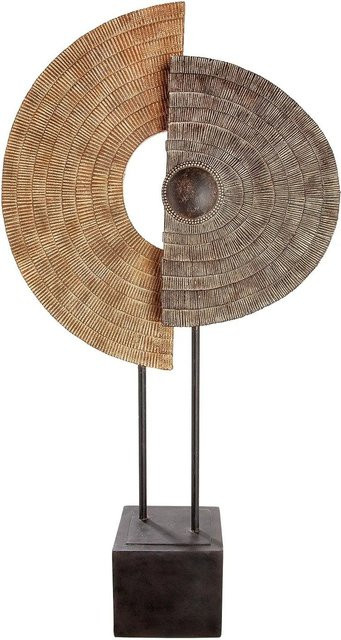 Gilde Skulptur Carve in Beige und Braun, moderne abstrakte Dekofigur, Höhe: 71 cm, Breite: 38,5 cm - Bild 1