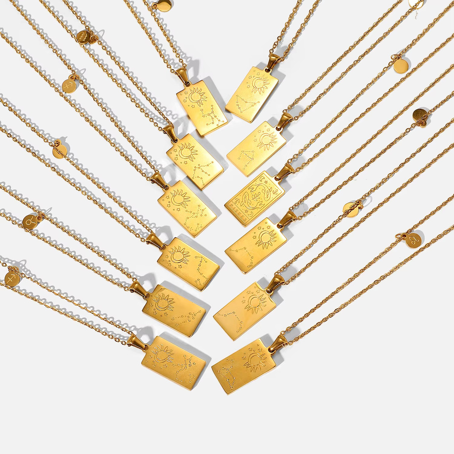 Erpels Halskette Edelstahl, Gold, Sternzeichen, Damen - Bild 2