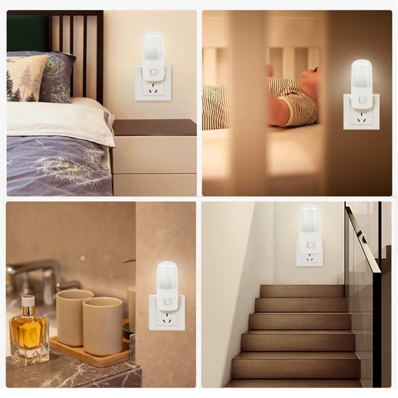 Feimefeiyou LED Nachtlicht in Weiß für Schlafzimmer, Kinderzimmer und Flur mit US/EU Stecker - Bild 4