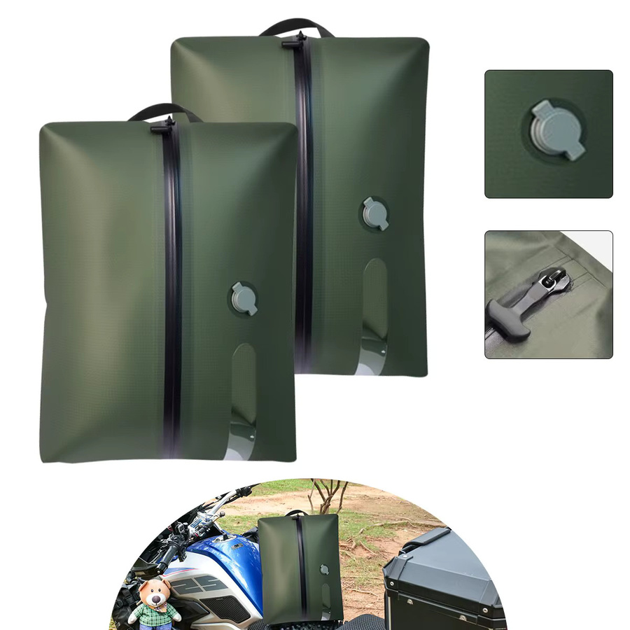SOYAVISION Reise-Vakuumbeutel für Kleidung in Grün, wiederverwendbare platzsparende Kompressionsbeutel für Koffer und Rucksack - Bild 4