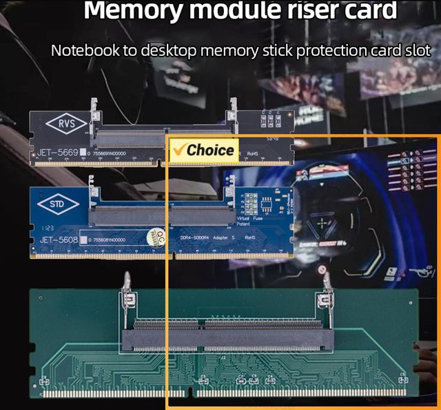 ATUOTIN Laptop-zu-Desktop-RAM-Adapter DDR3 DDR4 SO-DIMM zu PC DIMM Konverter für dein Speicher-Upgrade - Bild 1