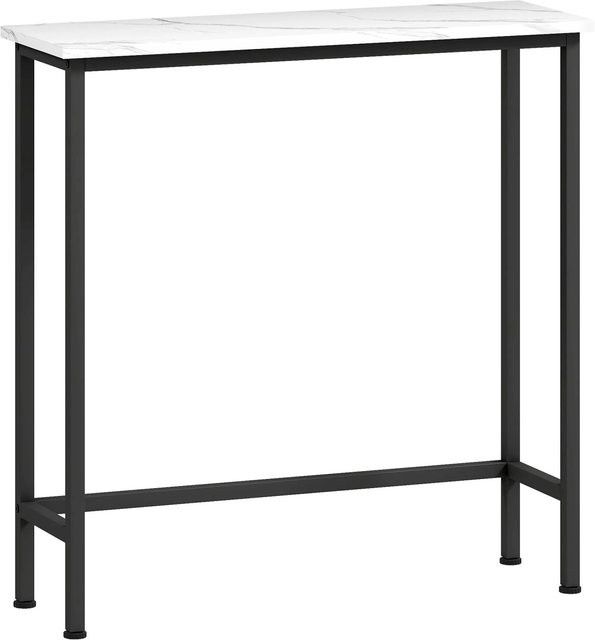 HOMCOM Konsole in Schwarz mit Marmoroptik aus Spanplatte und Metall, B/T/H: 75 x 24 x 76 cm - Bild 1