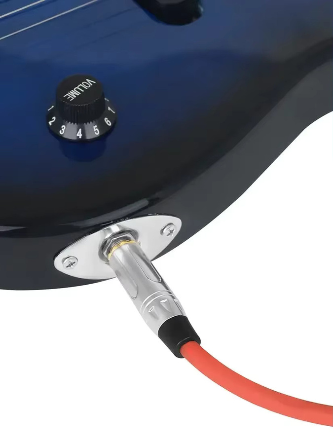 IRIN Instrumentenkabel für E-Gitarre und Bass in Rot, 3 m Länge - Bild 2