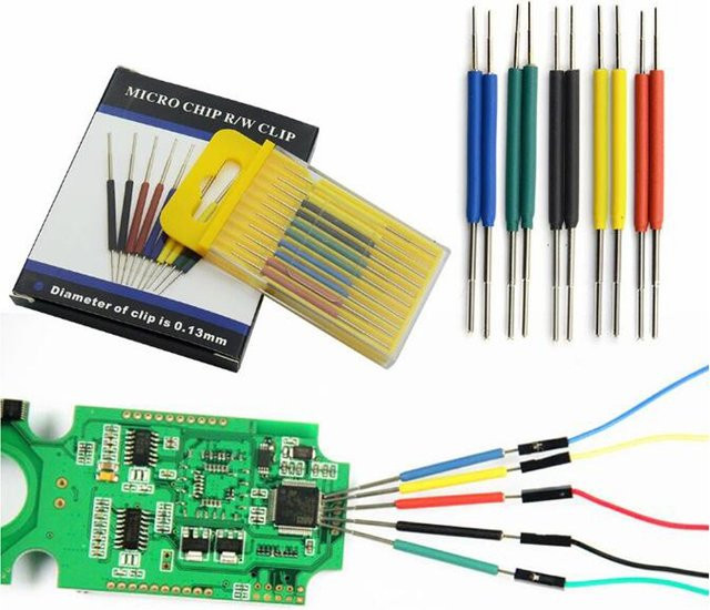 DykbRadio 10er Set Universal IC Test Clip Adapter für SOP SOIC TSOP MSOP SSOP SOP8 SMD in Multicolor - Bild 1