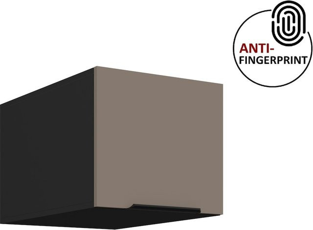 Küchen Aufsatzschrank ARIA Sandgrau matt wandmontiert mit Anti-Fingerprint-Beschichtung Breite: 40 cm - Bild 1