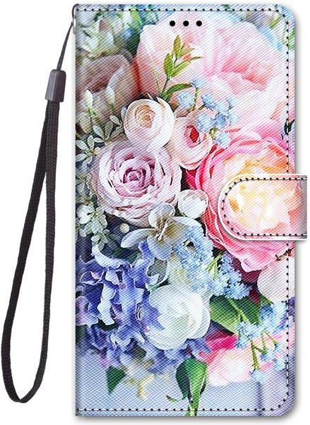 YiKELO Leder-Flip-Telefonhülle mit Blumenmuster und Kartenhalter für Samsung S5 S6 S7 S8 S9 S10 S20 FE Plus S10e in Multicolour - Bild 1