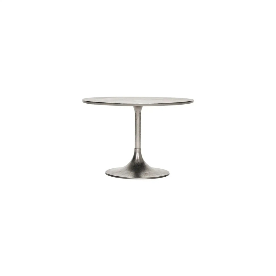 House Doctor Couchtisch Pan in Silber, runder Aluminiumtisch, glänzend, Durchmesser: 61 cm - Bild 1