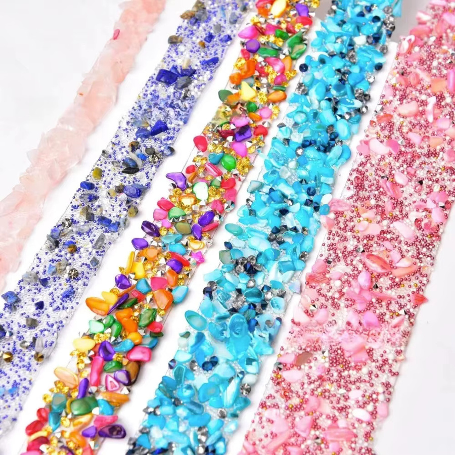 Selbstklebendes Kunstharz-Diamantstreifen Band in Blau und Multicolour für Haarschmuck und DIY-Zubehör - Bild 2
