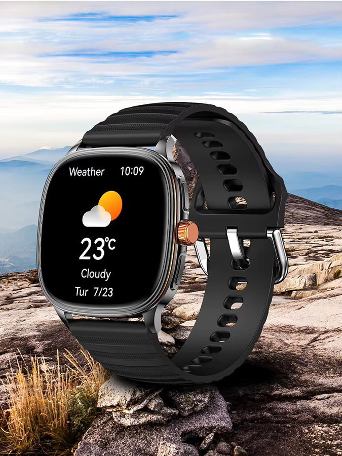 Yaocx Smartwatch für Herren in Orange mit NFC, Bluetooth-Anrufen, IP68 Wasserdichtigkeit, Herzfrequenz- und Schlafüberwachung sowie über 100 Sportmodi - Bild 7