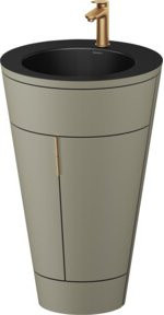 Duravit Waschtischunterschrank Starck 1 Set c-bonded in Schwarz, B: 56 cm, T: 60,5 cm, H: 60,5 cm - Bild 1