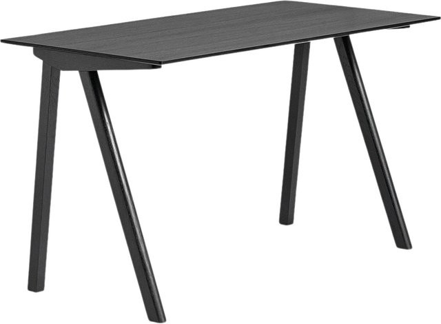 HAY Copenhague Cph90 Schreibtisch mit Eichenfurnier und Linoleum in Schwarz, B: 130 cm, H: 65 cm, T: 65 cm - Bild 1