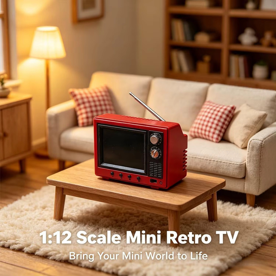 Mini Vintage Cartoon TV-Player, Retro-Fernseher, wiederaufladbar - Bild 2