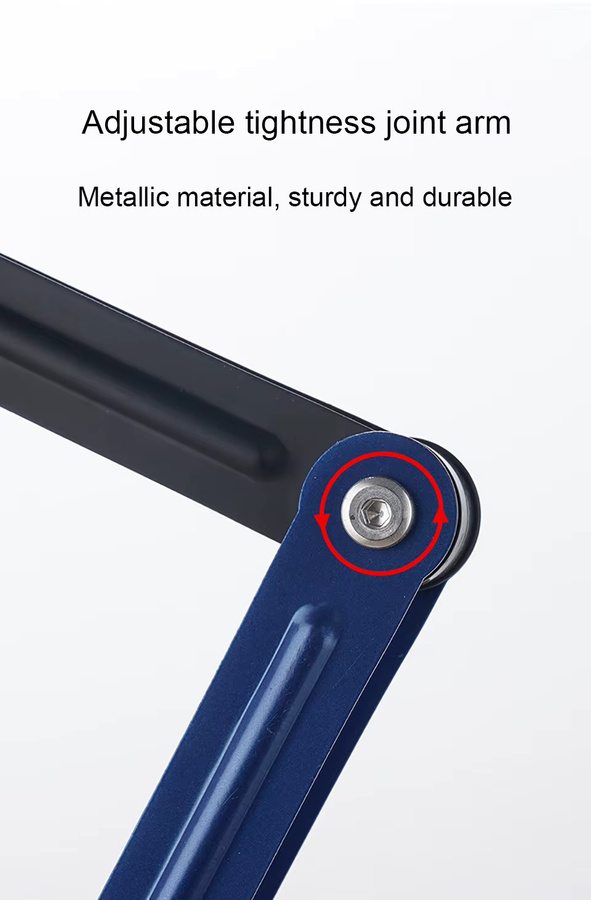 OUTMIX Tablet-Wandhalterung aus Aluminiumlegierung in Schwarz, faltbarer und 360 Grad drehbarer Universeller Handy- und Tablet-Ständer - Bild 6
