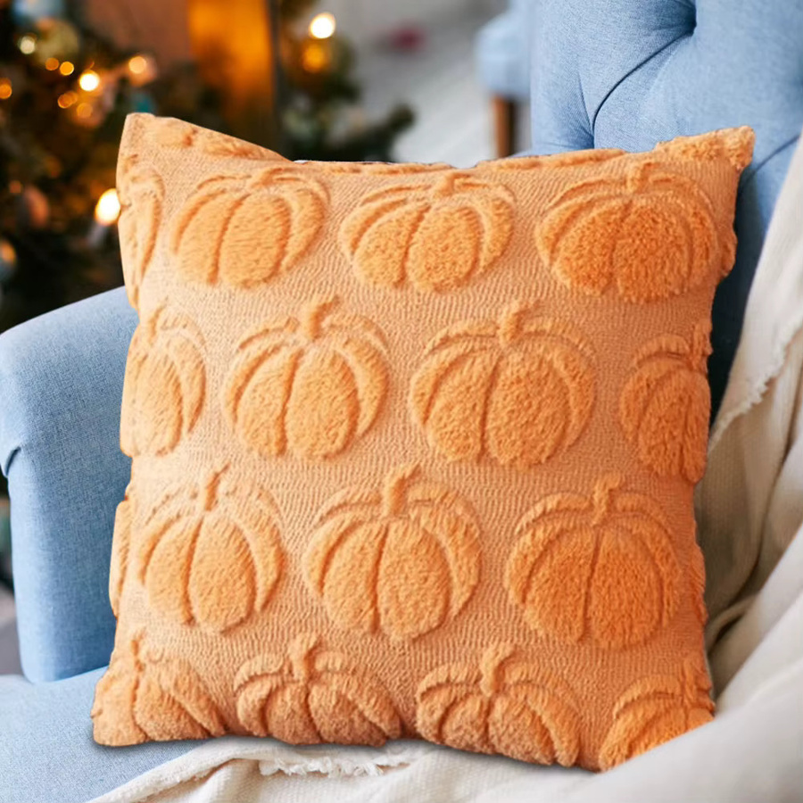 Alloet Kürbis Herbst Kissenbezüge für Sofa und Halloween Dekoration, B/B/H: 45 x 45 cm - Bild 4