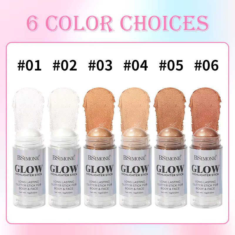 BSIMONE Highlighter-Stift, Schimmernd, Creme, Unisex - Bild 3